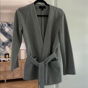 J. Crew gray wrap sweater S